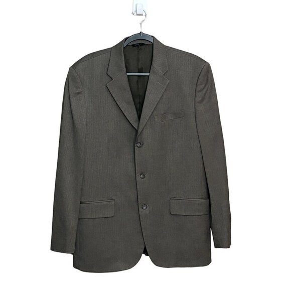 Banana Republic Poly Viscose Dark Tan Blazer Sport Coat 3 Button Men's Size 42R - Picture 1 of 12